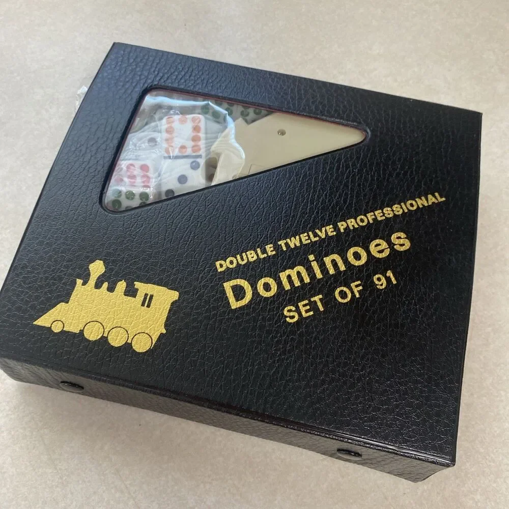 Double 12 Numeral Tiles 2-in-1 Mexican Train Set in Alum Case by CHH TTT